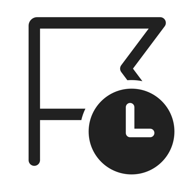 Ic Fluent Flag Clock 32 Regular