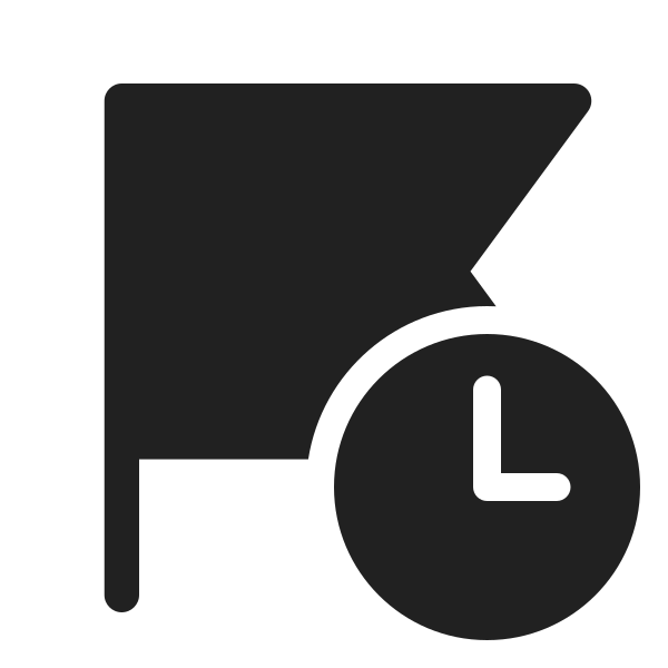 Ic Fluent Flag Clock 48 Filled