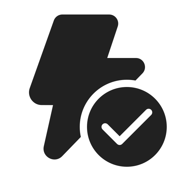 Ic Fluent Flash Checkmark 24 Filled