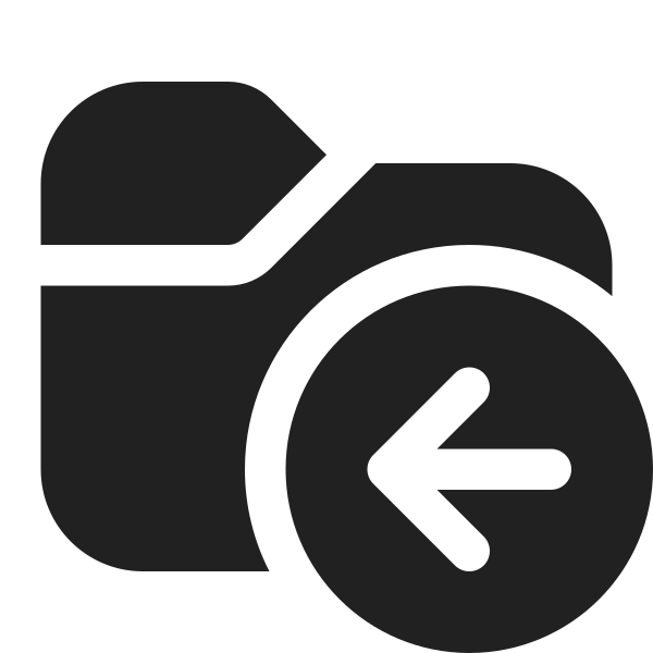 Ic Fluent Folder Arrow Left 16 Filled
