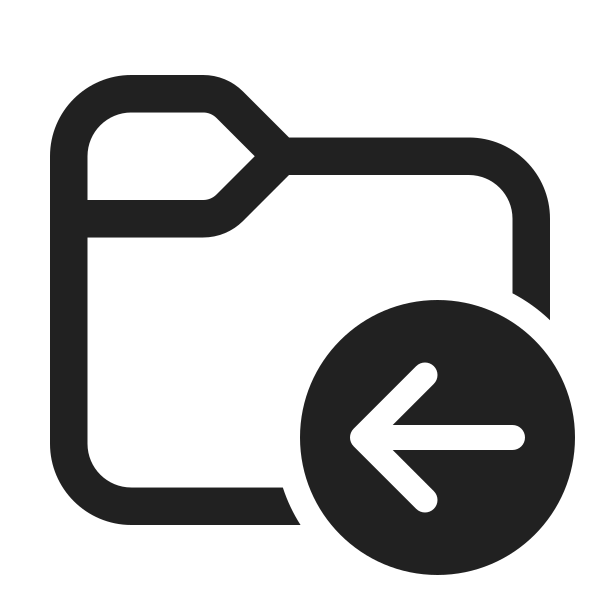Ic Fluent Folder Arrow Left 24 Regular