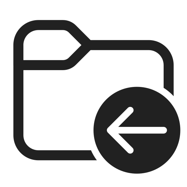 Ic Fluent Folder Arrow Left 28 Regular