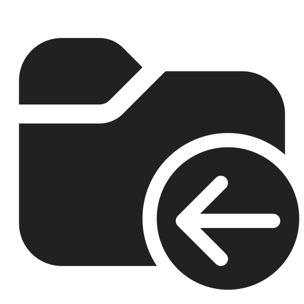 Ic Fluent Folder Arrow Left 32 Filled