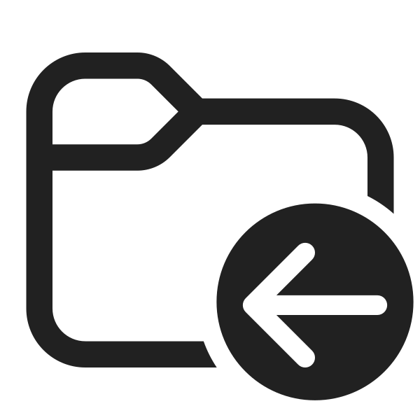 Ic Fluent Folder Arrow Left 32 Regular