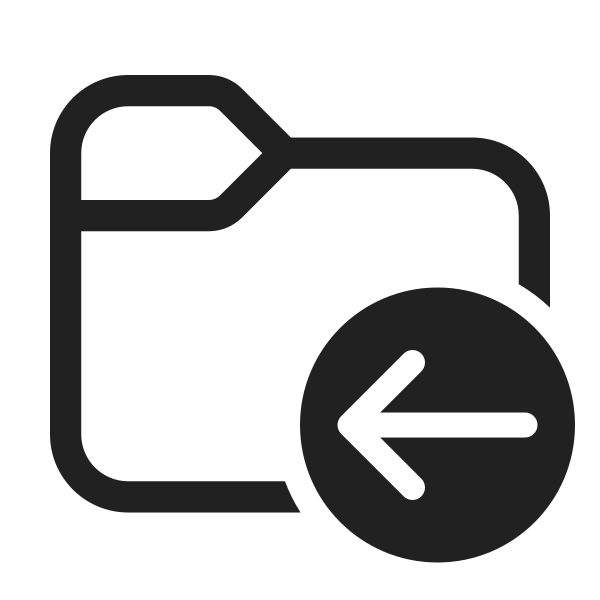 Ic Fluent Folder Arrow Left 48 Regular