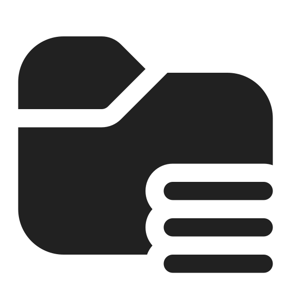 Ic Fluent Folder List 16 Filled