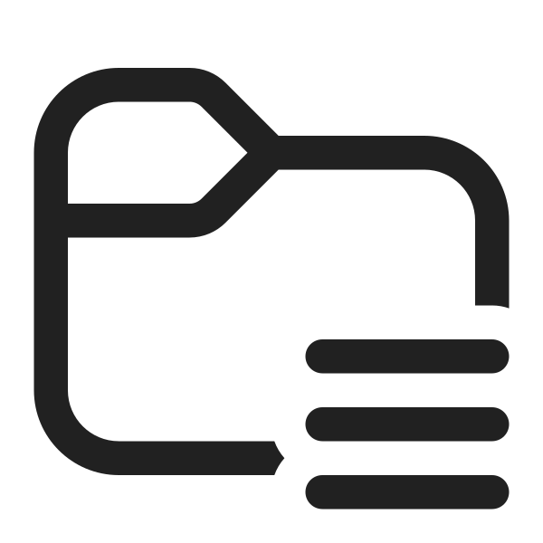 Ic Fluent Folder List 16 Regular