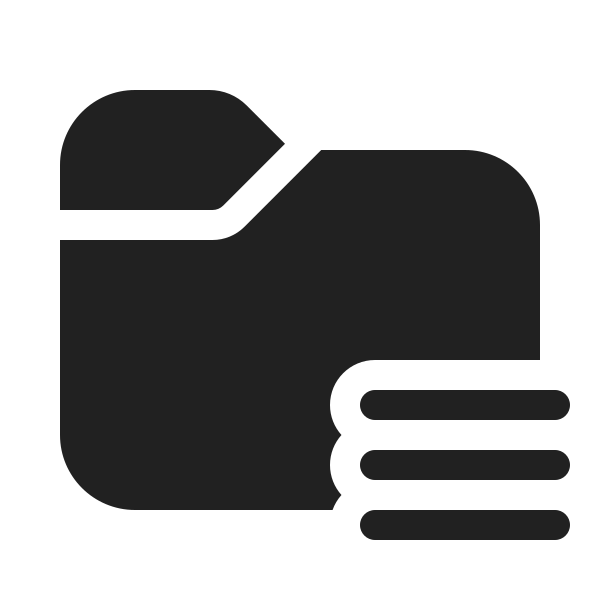 Ic Fluent Folder List 20 Filled