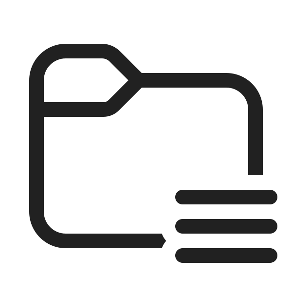 Ic Fluent Folder List 20 Regular