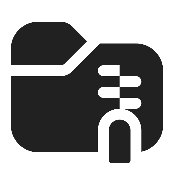 Ic Fluent Folder Zip 16 Filled