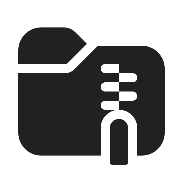 Ic Fluent Folder Zip 20 Filled