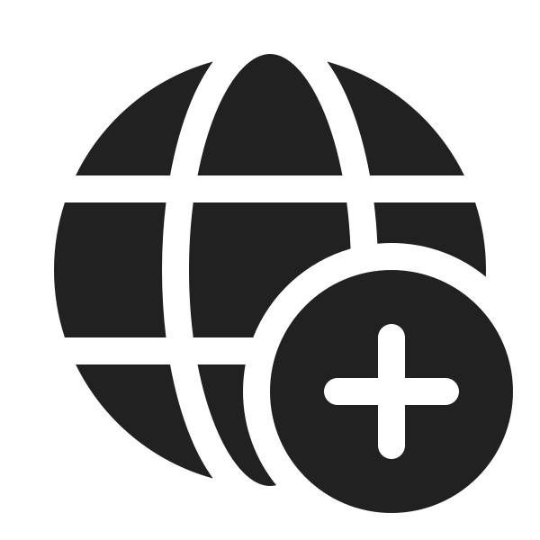 Ic Fluent Globe Add 20 Filled