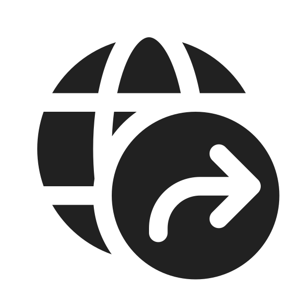 Ic Fluent Globe Arrow Forward 16 Filled