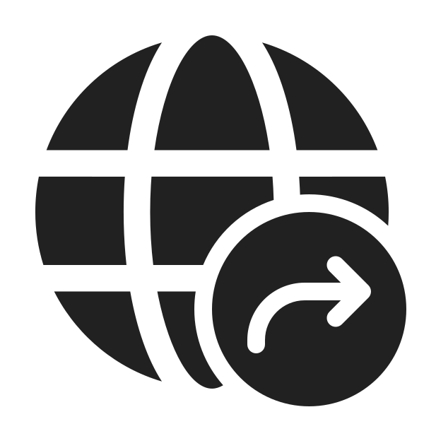 Ic Fluent Globe Arrow Forward 24 Filled