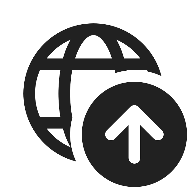 Ic Fluent Globe Arrow Up 16 Regular