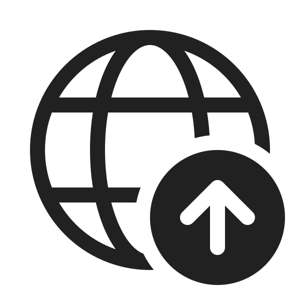 Ic Fluent Globe Arrow Up 20 Regular