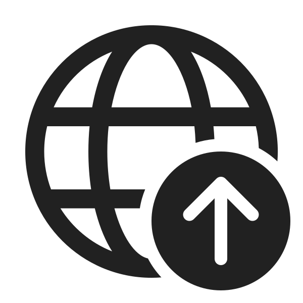Ic Fluent Globe Arrow Up 24 Regular
