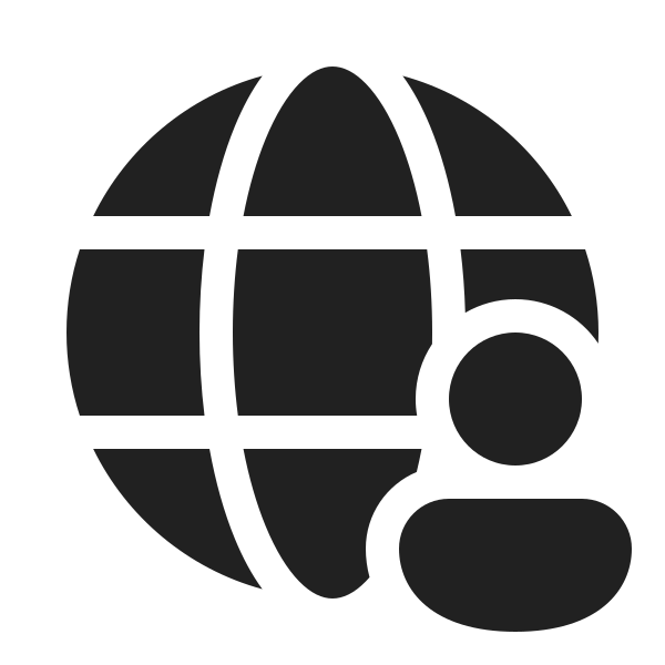 Ic Fluent Globe Person 20 Filled