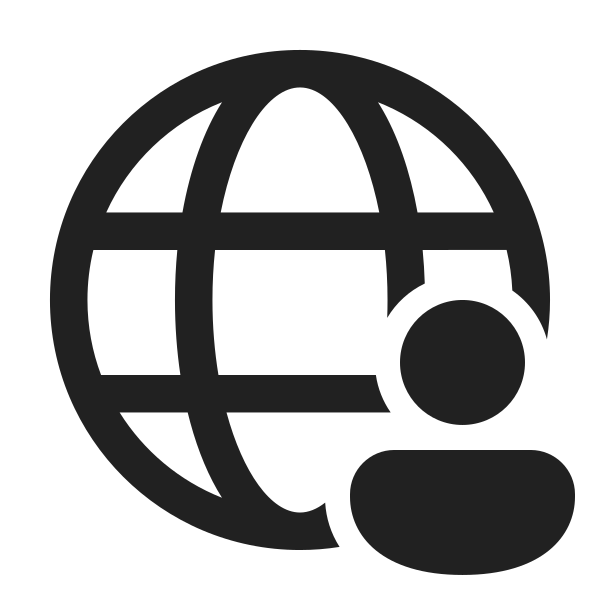 Ic Fluent Globe Person 24 Regular