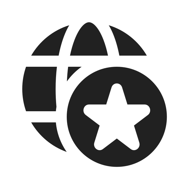 Ic Fluent Globe Star 16 Filled