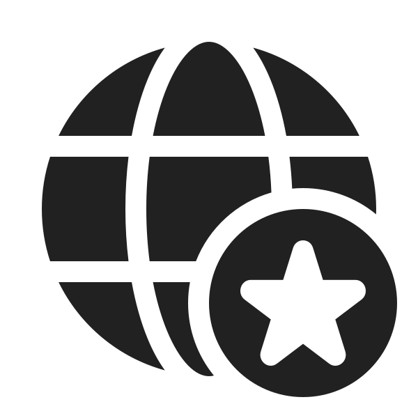 Ic Fluent Globe Star 20 Filled