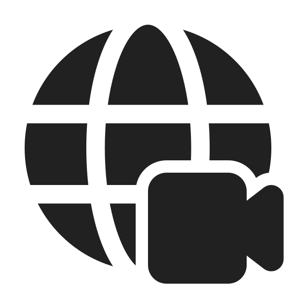 Ic Fluent Globe Video 24 Filled
