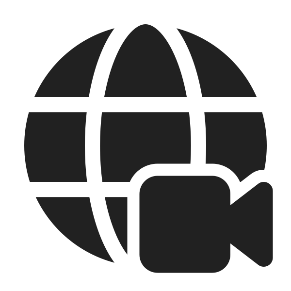 Ic Fluent Globe Video 48 Filled