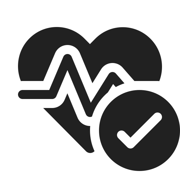 Ic Fluent Heart Pulse Checkmark 20 Filled