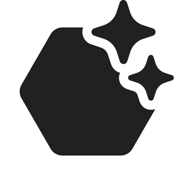 Ic Fluent Hexagon Sparkle 20 Filled