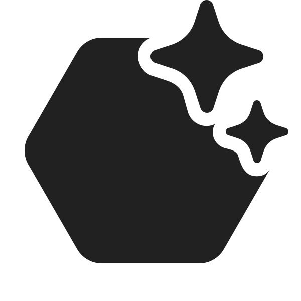 Ic Fluent Hexagon Sparkle 24 Filled