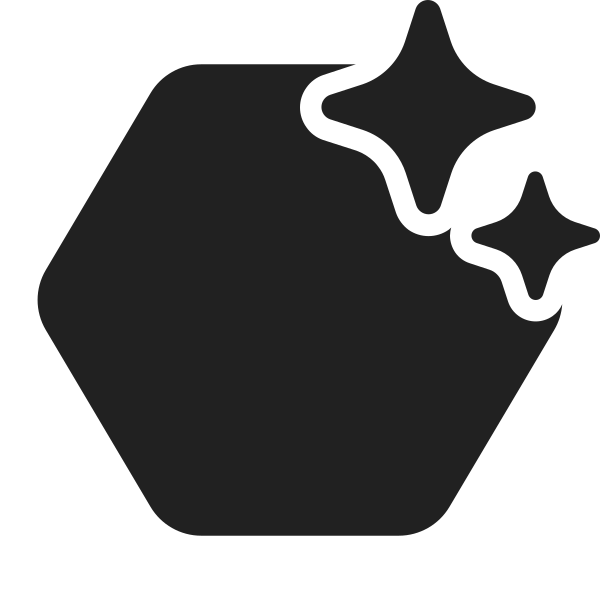 Ic Fluent Hexagon Sparkle 28 Filled