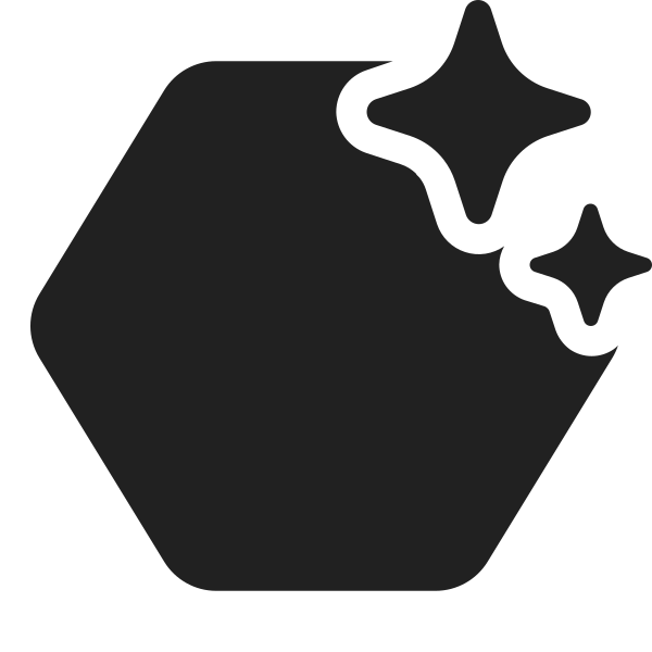 Ic Fluent Hexagon Sparkle 32 Filled