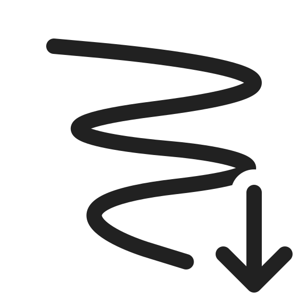 Ic Fluent Ink Stroke Arrow Down 20 Regular