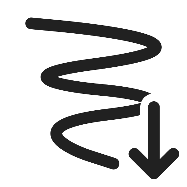 Ic Fluent Ink Stroke Arrow Down 24 Regular