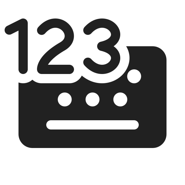Ic Fluent Keyboard 123 20 Filled