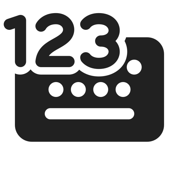 Ic Fluent Keyboard 123 24 Filled