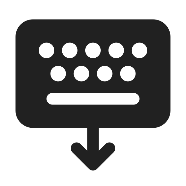 Ic Fluent Keyboard Dock 24 Filled