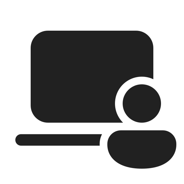 Ic Fluent Laptop Person 24 Filled