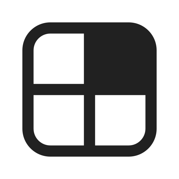 Ic Fluent Layout Cell Four Focus Top Right 16 Filled