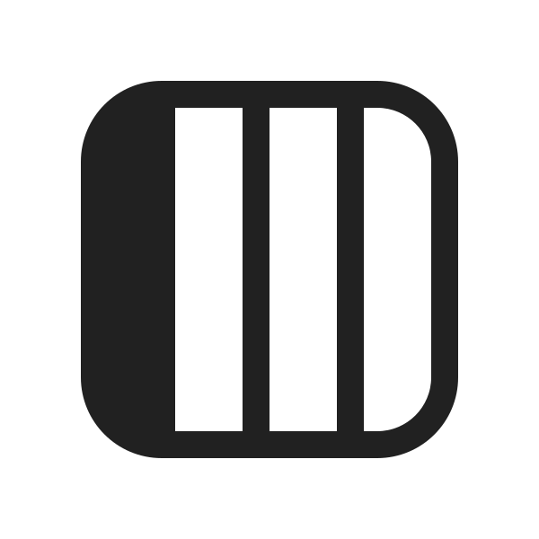 Ic Fluent Layout Column Four Focus Left 20 Filled