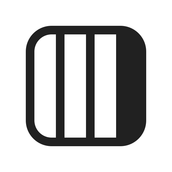 Ic Fluent Layout Column Four Focus Right 20 Filled