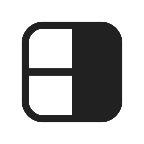 Ic Fluent Layout Column Two Split Left Focus Right 20 Filled