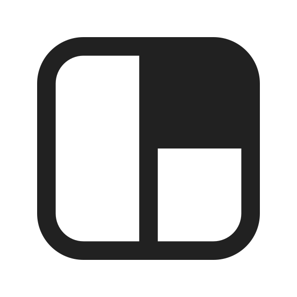 Ic Fluent Layout Column Two Split Right Focus Top Right 16 Filled