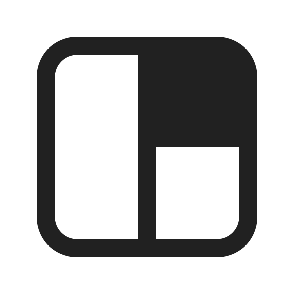 Ic Fluent Layout Column Two Split Right Focus Top Right 24 Filled