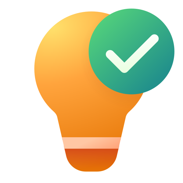 Ic Fluent Lightbulb Checkmark 32 Color