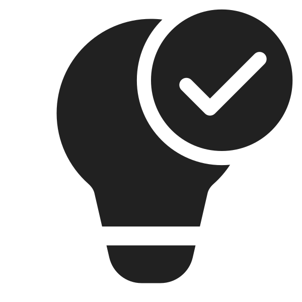 Ic Fluent Lightbulb Checkmark 32 Filled