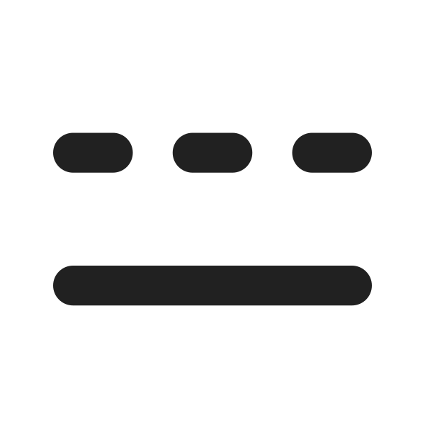 Ic Fluent Line Horizontal 2 Dashes Solid 16 Filled
