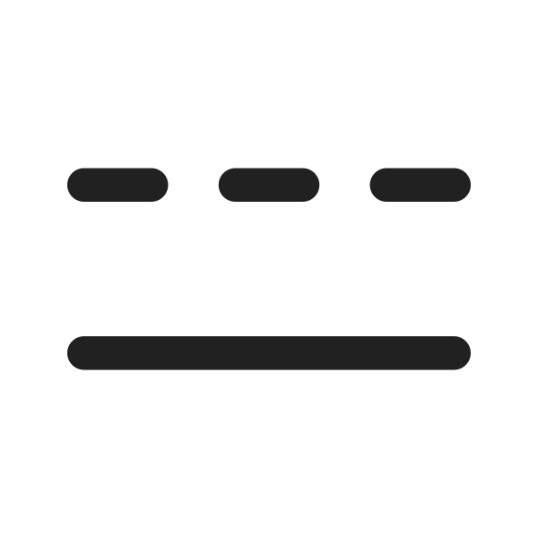 Ic Fluent Line Horizontal 2 Dashes Solid 16 Regular