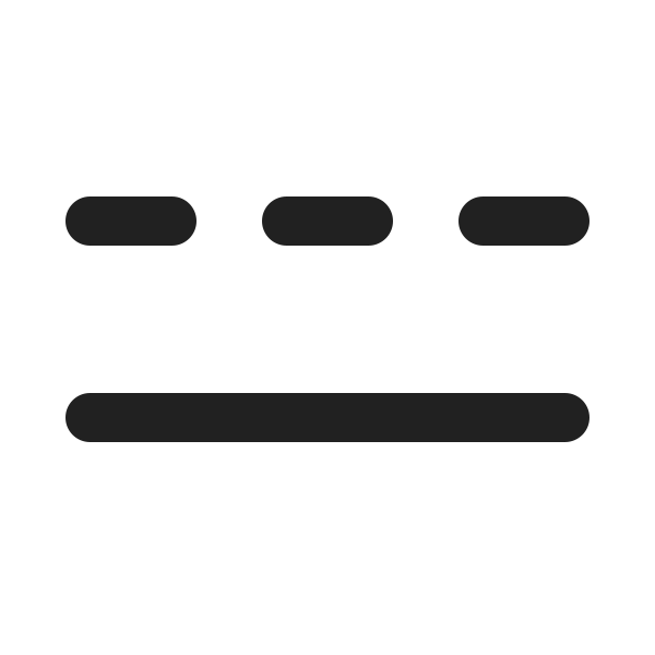 Ic Fluent Line Horizontal 2 Dashes Solid 20 Filled