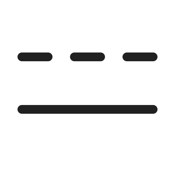 Ic Fluent Line Horizontal 2 Dashes Solid 20 Regular